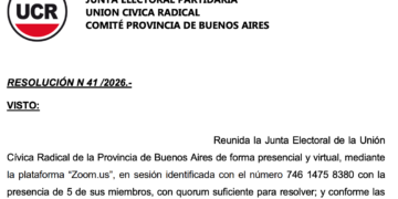 Convocatoria a Sesión Constitutiva 2026 de la UCR Buenos Aires